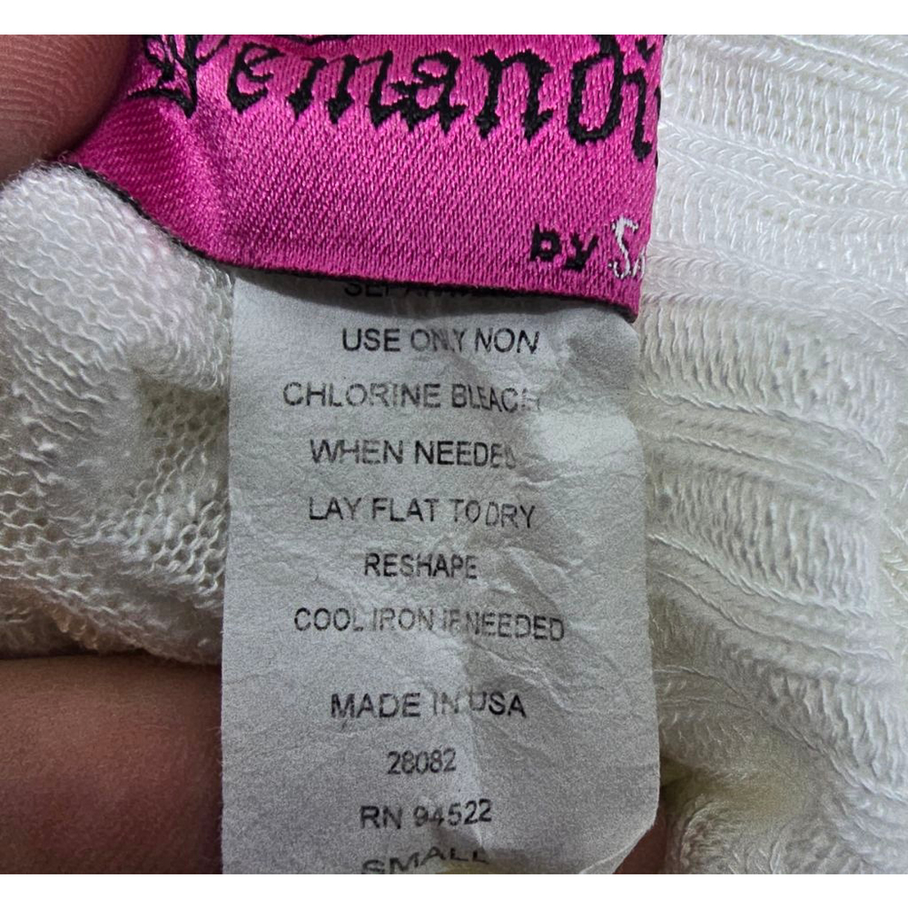 Women's Femanding White Open Front Cardigan S - Picture 6 of 6
